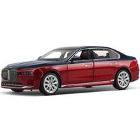 1/24 mastelio BMW I7 G70 M70L prabangus sedanas lydinio mini automobilis metalinis modelis su garsu ir šviesa kolekcijai vaikų žaislinis automobilis transporto priemonė raudona