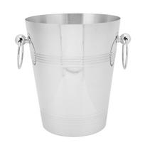 Ledo kibiras su rankenomis Nerūdijančio plieno Didelės talpos Metalinis gėrimų kibiras alui, šampanui sidabras