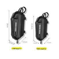 Elektrinio paspirtuko ir dviračio EVA kieto apvalkalo rankenos krepšys Black 2L Small Riding Bag juoda