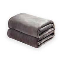 Fleece antklodė Karališko dydžio Minkšta Jauki Pūkuota Flanelinė Lovos Antklodė - Lengva Antistatinė Mikropluošto Antklodė Sofai, Lovai, Sofa 130*150cm tamsiai pilka spalva