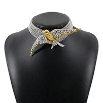 Luxury Full Crystal Chokers Necklaces for Women Big Swallow Multilayer Chain Rhinestone Necklaces Statements Jewelry