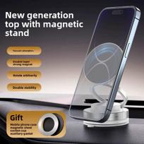 Magnetinis telefono laikiklis automobiliui, Reguliuojamas besisukantis dvipusis siurbtukas, Laisvų rankų telefono laikiklis, Laisvų rankų vairavimo priedai | Modernūs automobilio priedai 1pcs balta