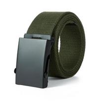 Naujas vyriškas diržas Nauja mada Unisex juosmens diržas Džinsai Vyriškas kasdienis prabangus drobės 3,8 cm juostos juosmuo Ceinture Femme 120cm žalia