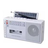 Saulės energija įkraunamas diktofonas Walkman muzikos grotuvas FM radijas USB / TF įrašymo diktofonas radijas Vaikų anglų kalbos mokymasis balta