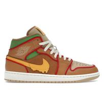 Air Jordan 1 Mid SE Cheeseburger Vyriški sportbačiai Rudo lino sezamo IB7403-224 45