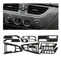 BMW Z4 E89 09-16 Juodi Anglies Pluošto Interjero ir Eksterjero Lipdukai Glossy Carbon Texture 10-Piece Set