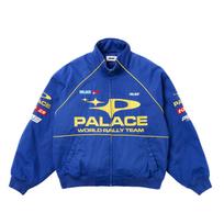 Palace FW24 Pally Rally striukė su raidės logotipo spauda ir užtrauktuku, mėlyna P27JK013 M blue