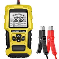 3AH - 200Ah Švino-rūgštinės baterijos Testas LCD Skaitmeninis 12V 24V Matavimo Diagnostikos įrankis Automobilio baterijos testeris Transporto priemonėms Sunkvežimiams Motociklams SUV Yellow