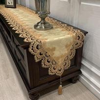Europietiški nėriniai stalo takelis ir dulkių uždangalas amerikietiškam kavos staliukui arba televizorių spintelėi 40*100 (Cabinet 40-55cm)