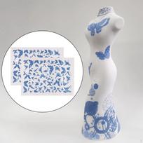 2 Pieces Underglaze Paper Transfer for Clay Ceramic Porcelain under Glaze Transfers,Gifts Ginkgo leaves