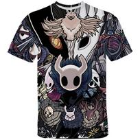 Fashion Men and Women's T-shirt Cartoon Hollow Knight 3D Print T-shirt Loose Short Sleeve Street Wear Summer Casual Kids Tops Clothing 100