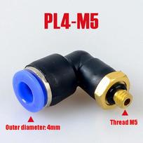 PL pneumatinė jungtis 4mm-12mm žarnos OD 1/8  1/4  3/8  1/2  vidinis pneumatinis sriegis vamzdžio alkūnės jungtis vamzdelio Oro Push-In tvirtinimas 5PCS