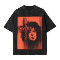 2026 Skalbti marškinėliai Lady Gaga Mayhem Hip Hop Retro Vintage Aukštosios gatvės Streetwear Trumpomis rankovėmis Spausdinti marškinėliai Vyriški Moteriški Viršutinė dalis Harajuku L smėlis