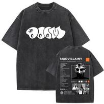 2026 Skalbta Vintažinė Raperio Mf Doom MM MAISTO Grafinis Spaudinys Marškinėliai Vyrams Moterims Hip Hop Mados Marškinėliai Vyriški Laisvi Gatvės Stiliaus L smėlis