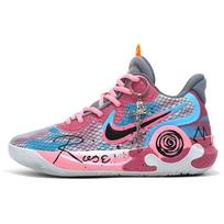 Nike KD Trey 5 IX Cushioning Slip Resistant Abrasion Resistant Breathable Mid top Basketball Shoes Unisex Blue Pink CW3402-011(Team628-) 44.5