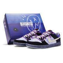 Nike Dunk Low viršutiniai riedlenčių batai Vyriški Juodi Balti Violetiniai DV0827-100(Team80-S-BOX) 44