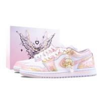 Jordan Air Jordan 1 Auksinės lauro šakelės žemi kedai riedlenčių bateliai Moteriški rožinės aukso DC0774-606(Team836-)    Atsitiktinis įpakavimas 38.5