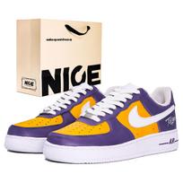 Nike Air Force 1 Atsparūs trinčiai Žemi Krepšinio Batai Vyriški Violetiniai Geltoni CW2288-111(Team631- KREPŠYS) 42.5