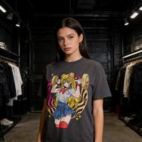 Sailor Moon Tsukino Usagi Juokingi sporto salės svorių kilnojimo spaudiniai Marškinėliai | Unisex medvilniniai kasdieniai trumparankoviai anime gatvės stiliaus viršutiniai drabužiai 4XL
