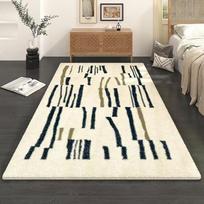 Cream Wabi-Sabi Irregular Sofa Mat: Grime Resistant Bedside Carpet for Home and Living Room Decor 40x60cm (faux cashmere) brown