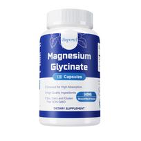 Magnio Glicinatas 500mg - Nervų, Raumenų, Kaulų ir Širdies Sveikatai - 120 Kapsulių 120