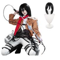Mikasa Ackerman Cosplay Laisvės sparnai Skautų pulkas Cosplay kostiumas mokyklai ir scenai Perukas Dydis [Puiki kokybė] Perukas, Suaugusieji, Festivaliai,