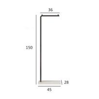 Modern Nordic Floor-Standing Clothes Rack: Light Luxury, Simple Design for Bedroom Storage, Internet Celebrity Style L Shape Height 150