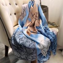 Nauja 180*90cm klasikinė šilko skara moteriška Foulard Office Lady didelė mados spauda paplūdimio Hijab skara metmenų juosta A