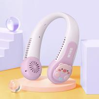 3000mAh Pakabinamas ant kaklo ventiliatorius Nešiojamas ventiliatorius be sparnelių Asmeninis nešiojamas kaklo juostos ventiliatorius Be lapelių USB įkraunamas ventiliatorius Mini kaklo ventiliatorius violetinė