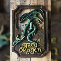 Longma Dervos Amatai Modernūs Namų Sienų Meno Dekoracijos Lord of The Šokinėjantis Ponis ir Žaliojo Drakono Alaus Baro Iškabų Rinkinys Dragon