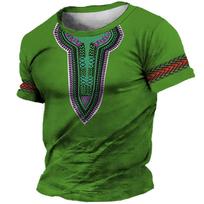 Nauji Drabužiai 3D spausdinimas Vyrams Dashiki Marškinėliai Tradiciniai Drabužiai Trumpomis Rankovėmis Laisvalaikio Retro Gatvės Stiliaus Vintage Etninis Stilius 6XL black