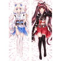 Anime NEKOPARA Dakimakura šokoladinis vanilinis Cosplay apkabinantis kūno pagalvės užvalkalas iš dviejų pusių spausdintas dekoratyvinis pagalvėlės pagalvės užvalkalas 120x40cm Pillowcase