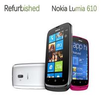 Atnaujintas Nokia Lumia 610 Originalus 5MP Kamera Mobilusis telefonas Su 1 SIM No charger mėlyna
