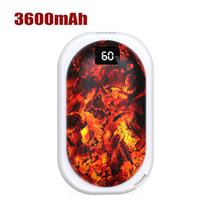 2 viename nešiojamieji rankų šildytuvai su 3 reguliuojamos temperatūros USB įkraunamu rankų šildytuvo maitinimo bloku 3600mAh balta