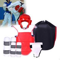 5 dalių taekwondo apsauginė įranga, bokso kūno apsauga, kirkšnies apsauga, reguliuojamas paminkštintas karatė XL
