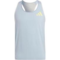 Adidas Adizero Promo Running Singlet Stripe Logo Print Quick-Dry Sports Vest Men Tops Blue Gray HZ2548 M