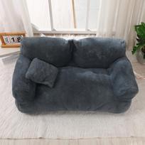 Šuns lova sofa būda stačiakampė visų sezonų naudojimui patogumas su nuimamu užvalkalu naminių gyvūnų gultas tamsiai pilka spalva