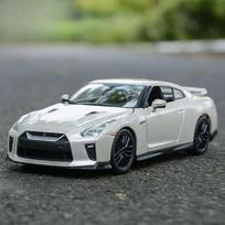 1:24 Statinių Simuliacijų GTR R35 Lydinio Lenktyninis Modelis Die-cast Metalinis Sportinis Automobilis Kolekcijos Eksponavimas Aukšta Simuliacija Vaikų Žaislas Berniuko Dovana balta