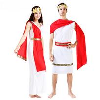 Senovės Egipto Graikų Kaukės Kostiumas su Raudonu Šaliu Suaugusiems Traditional Greek Outfit