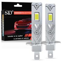 2 vnt. 12000LM H1 H3 LED žibintų lemputės Mini H1 LED rūko žibintas 30W CSP automobilio priekiniams žibintams be ventiliatoriaus DRL šviesos automatiniai dienos žibintai 12V 6500K balta H1