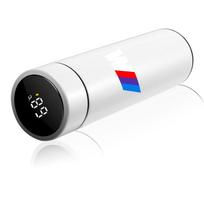 Išmanus automobilinis termosas su temperatūros ekranu, kavos puodelis BMW M E34 E36 E60 E90 E46 E39 E70 F10 F20 F30 X5 X6 X1 M3 M5 M6 E71 F01 F02 F87 balta