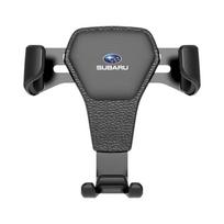 Automobilio telefono laikiklis į oro ventiliacijos angą G-jutiklis Išmaniojo telefono GPS stovas Subaru Forester Xv Impreza Wrx Sti 2010 Outback Legacy juoda