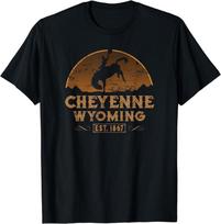 Cheyenne Wyoming WY Rodeo Cowboy Gift Unisex T-Shirt L
