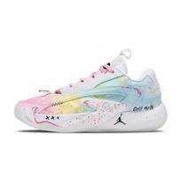 Jordan Luka 2 Funi Vasaros Ryto Banga Atsparūs Dilimui Žemi Krepšinio Batai Vyriški Balti Rožiniai Mėlyni Geltoni DX9012-106(Team348-Funi ) 41