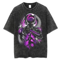 Dragon Ball Z Gohan Super Saiyan 2 Vintažiniai skalbti Oversized Marškinėliai | Unisex Anime Streetwear Marškinėliai L