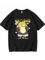 2026 Pokemon Psyduck Dydelis Medvilninis Marškinėliai Unisex Patogūs Madingi Y2K Vaikams Vasariniai Laisvalaikio Drabužiai 4XL