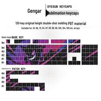 Spider Web Keycap Set: Side Engraved Translucent PBT with Thermal Sublimation meteor šoninis graviruotas klavišo dangtelio spalva