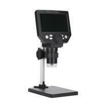 G1000 skaitmeninis elektroninis mikroskopas 4,3 colio didelio pagrindo LCD ekranas 8MP 1-1000X nenutrūkstamas Aluminum plastic bracket juoda