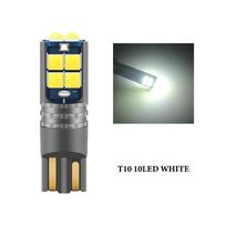 Naktinis riteris 2 vnt Automobilis T10 W5W Led lemputė 10 SMD skaitymo lempos prošvaisa. 2pcs balta