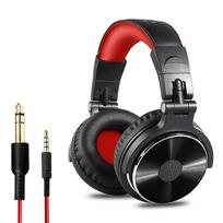 Profesionalios muzikos instrumentų monitoriaus ausinės laidinės ausinės su 3,5 mm ir 6,5 mm garso laidais raudona